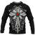 New Zealand ANZAC Zip up Hoodie, Lest We Forget Maori Cross Tattoo Zipper Hoodie Unisex Black - Polynesian Pride