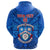 Custom Kolisi Apifoou College Tonga Hoodie Full Blue, Custom Text and Number - Polynesian Pride