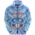 Custom Kolisi ApifoouCollege Zip Hoodie Tonga Unisex Blue - Polynesian Pride