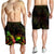 Samoa Polynesian Men's Shorts - Turtle With Blooming Hibiscus Reggae - Polynesian Pride