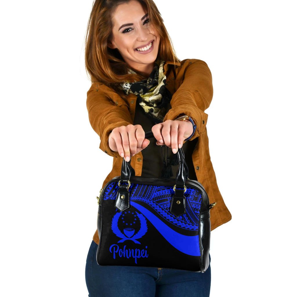 Pohnpei Shoulder Handbag - Blue Polynesian Tentacle Tribal Pattern One Size Blue - Polynesian Pride