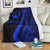 Pohnpei Premium Blanket - Blue Polynesian Tentacle Tribal Pattern - Polynesian Pride