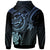 Federated States of Micronesia Custom Zip up Hoodie Blue Turtle - Polynesian Pride