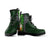 Ireland Celtic Leather Boots - Irish Claddagh Cross Green - Polynesian Pride