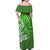 Custom Polynesian Matching Dress And Shirt with Tribal Hammerhead Shark Green LT6 - Polynesian Pride