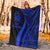 New Caledonia Premium Blanket - Blue Polynesian Tentacle Tribal Pattern Crest - Polynesian Pride