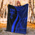 Fiji Premium Blanket - Blue Polynesian Tentacle Tribal Pattern - Polynesian Pride