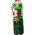 Hammerhead shark Off Shoulder Long Dress Hawaii Style Green LT6 - Polynesian Pride