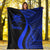 Tuvalu Premium Blanket - Blue Polynesian Tentacle Tribal Pattern - Polynesian Pride