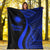 Marshall Islands Premium Blanket - Blue Polynesian Tentacle Tribal Pattern - Polynesian Pride