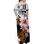 Hawaii Fish Hook Off Shoulder Long Dress Black Style LT6 - Polynesian Pride