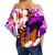 Hawaii Ukulele Off Shoulder Waist Wrap Top Purple Style LT6 - Polynesian Pride