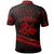 Tonga Polo Shirt In My Heart Style Red Polynesian Patterns - Polynesian Pride