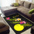 Palau Polynesian Custom Personalised Area Rug - Plumeria Tribal - Polynesian Pride