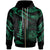 Hawaii Kanaka Maoli Polynesian Hoodie Zip up Polynesian Tattoo Green Version Unisex Green - Polynesian Pride