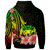 Tonga Custom Zip Hoodie Reggae Polynesian Hibiscus Pattern Style - Polynesian Pride