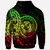 Hawaii Zip Hoodie Custom Polynesian Pattern Style Reggae Color - Polynesian Pride