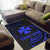 Wallis And Futuna Polynesian Custom Personalised Area Rug - Blue Tribal Wave - Polynesian Pride