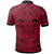 Fiji All Over Polo Shirt FiJi Coat Of Arm (Red) - Polynesian Pride