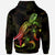 Tuvalu Polynesian Hoodie Turtle With Blooming Hibiscus Reggae - Polynesian Pride