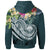 FSM Polynesian Hoodie Summer Plumeria (Turquoise) - Polynesian Pride