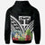 Fiji Hoodie Fiji Coat of Arms & Polynesian Tropical Flowers White - Polynesian Pride