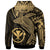 Hawaii Kanaka Maoli Map Zip up Hoodie Humpback Whale & Coat of Arms Gold - Polynesian Pride