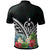 Vanuatu Polo Shirt Vanuatuan Coat of Arms and Polynesian Tropical Flowers White - Polynesian Pride