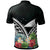 Tokelau Polo Shirt Tokelauan Coat of Arms and Polynesian Tropical Flowers White - Polynesian Pride