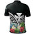 Wallis and Futuna Polo Shirt Wallis and Futuna Coat of Arms and Polynesian Tropical Flowers White - Polynesian Pride