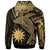 Nauru Zip up Hoodie Humpback Whale & Coat of Arms Gold - Polynesian Pride