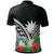 Nauru Polo Shirt Nauru Coat of Arms and Polynesian Tropical Flowers White - Polynesian Pride