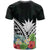 Nauru Polynesian T Shirts Nauru Coat of Arms & Polynesian Tropical Flowers White - Polynesian Pride