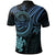 Palau Custom Polo Shirt Blue Turtle - Polynesian Pride