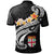 Fiji Polo Shirt Viti Seal Polynesian Patterns Plumeria (Black) - Polynesian Pride