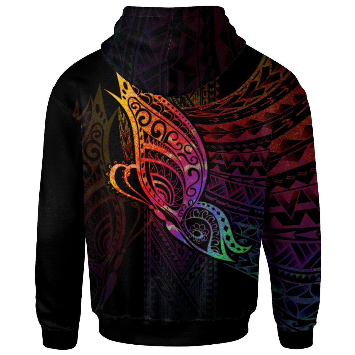 Samoa Hoodie Butterfly Polynesian Style - Polynesian Pride