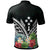 Kosrae Polo Shirt Kosrae Coat of Arms and Polynesian Tropical Flowers White - Polynesian Pride