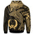 Pohnpei Zip up Hoodie Humpback Whale & Coat of Arms Gold - Polynesian Pride