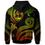 Guam Zip Hoodie Polynesian Turtle With Pattern Reggae - Polynesian Pride