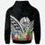 Tahiti Hoodie Tahiti Coat of Arms & Polynesian Tropical Flowers White - Polynesian Pride