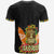 Hawaii All Over T Shirt Aloha Hawaii Tiki Statue (Black) - Polynesian Pride