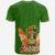 Hawaii All Over T Shirt Aloha Hawaii Tiki Statue (Green) - Polynesian Pride