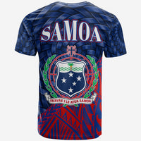 Samoa T Shirt Fasitoouta Polynesian Patterns With Bamboo - Polynesian Pride