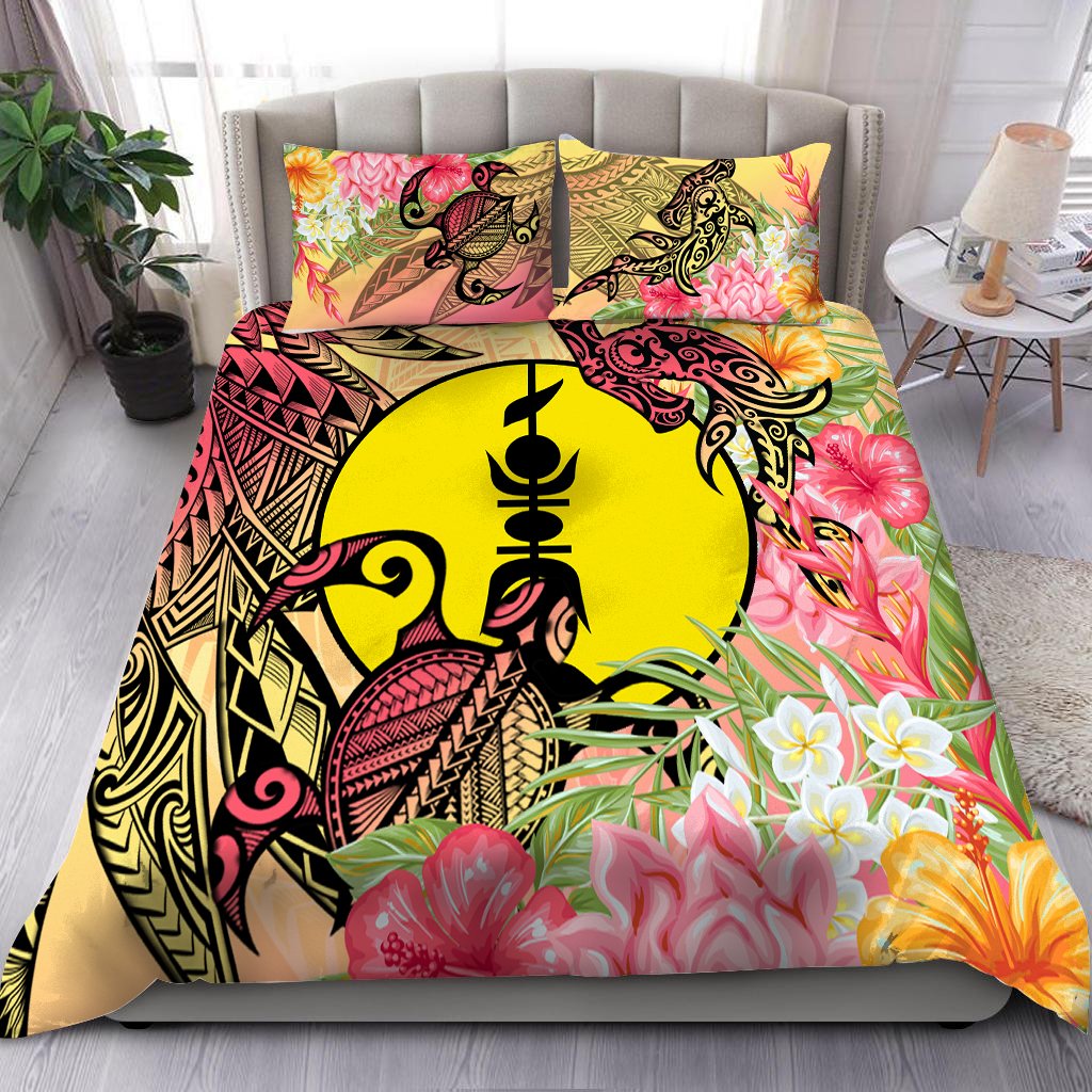 New Caledonia 1 Bedding Set - Flowers Tropical With Sea Animals Pink - Polynesian Pride