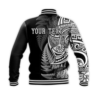Maori Rugby Baseball Jacket Tattoo Mix Fern Leaf LT6 - Polynesian Pride