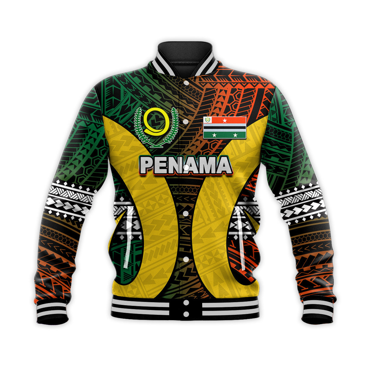 (Custom Personalised) Polynesian Penama Of Vanuatu Baseball Jacket LT6 Unisex Art - Polynesian Pride