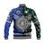 Samoa And New Zealand Baseball Jacket Together - Paua Shell LT8 - Polynesian Pride