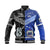 (Custom Personalised) Samoa And New Zealand Baseball Jacket Together - Black LT8 Unisex Black - Polynesian Pride