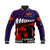 New Zealand Maori ANZAC Baseball Jacket Remembrance Soldier - Purple LT8 Unisex Purple - Polynesian Pride