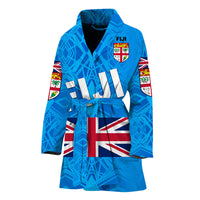 Fiji Day Bathrobe Flag Vibes LT8 One Size Blue - Polynesian Pride